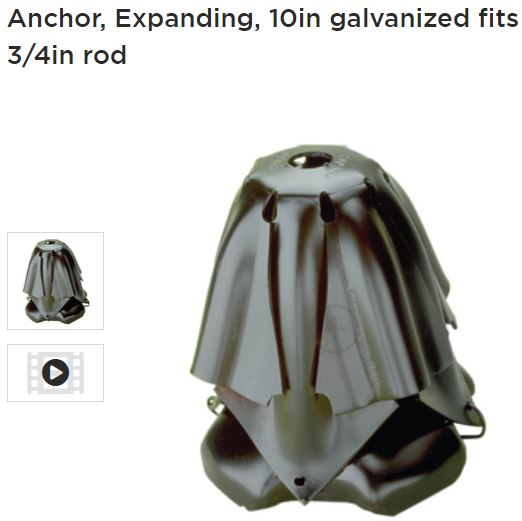 Anchor Exp 10in 3/4in rod